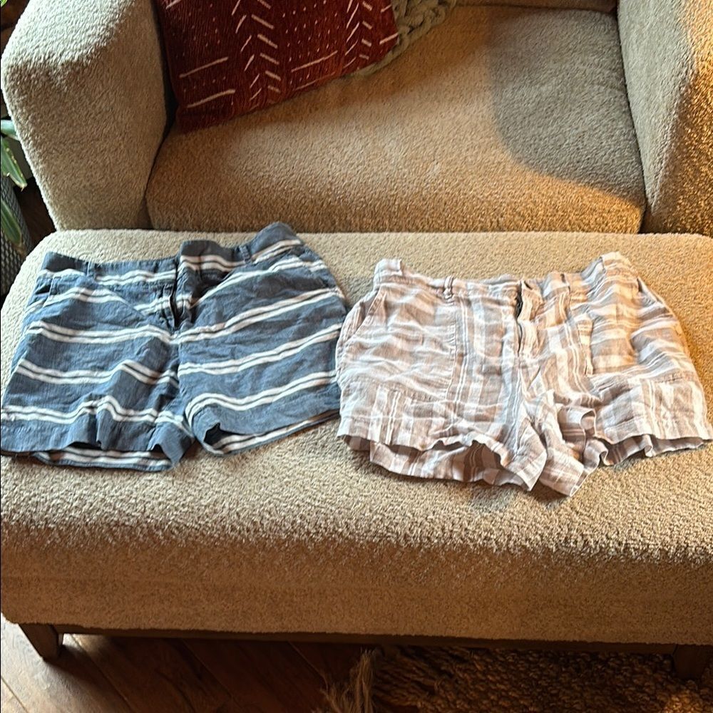 Preppy Striped Women's Shorts Set